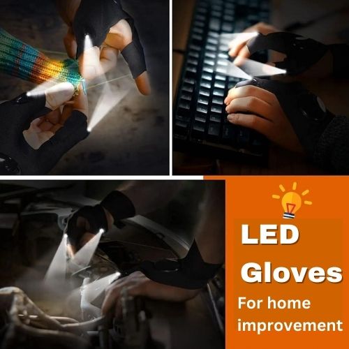 TrailBeam LED Fingerless Gloves